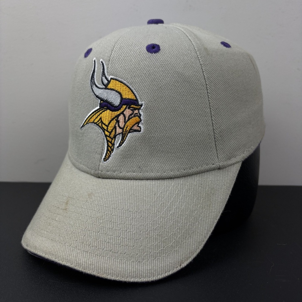 Minnesota Vikings Strapback Hat Light Gray Adjustable NFL Football Dad Cap